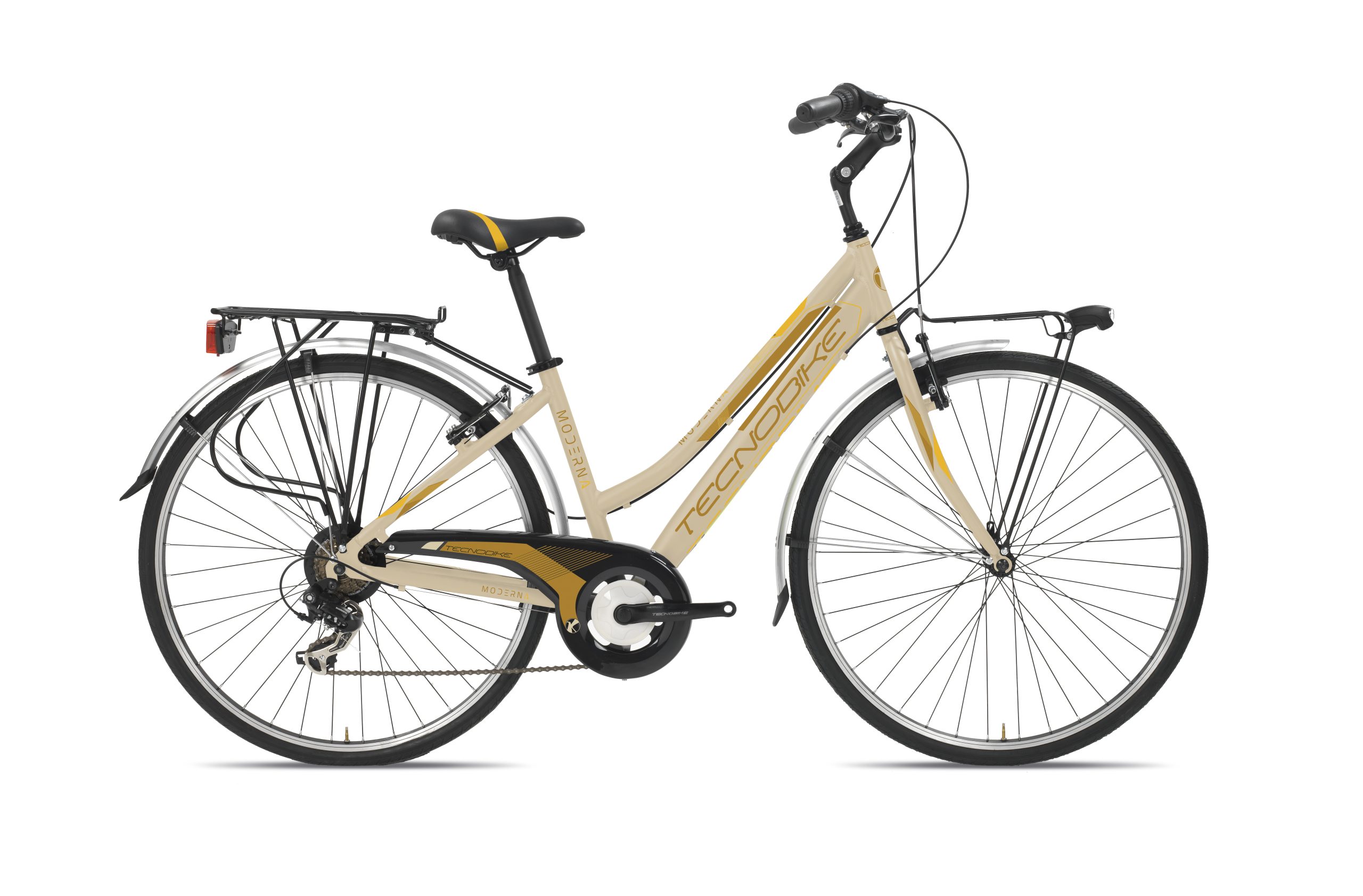 BICI TECNO BIKE MODERNA 28 DONNA ALLUMINIO ANTRACITE ROSA 43 - immagine 2