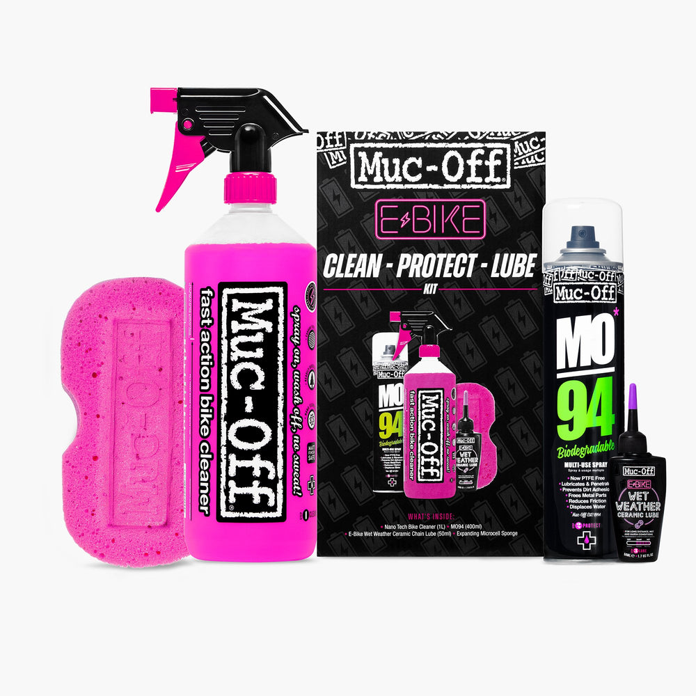 Muc-Off eBike Clean, Protect & Lube Kit – Kit pulizia e manutenzione e-bike 4 in 1
